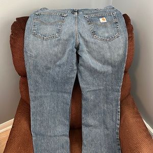 Men’s Carhartt blue jeans. Relaxed fit. 34 waist 32 length.